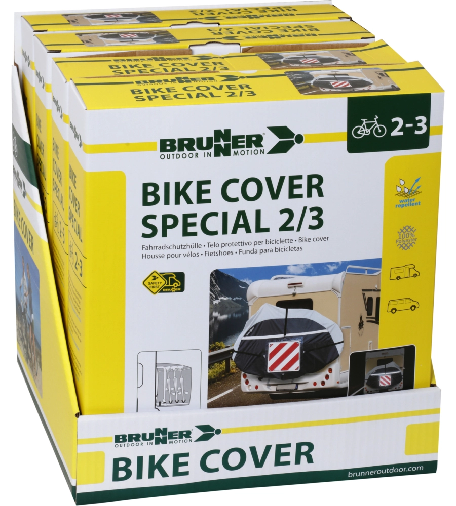 COPRIBICICLETTA IDROREPELLENTE PER VEICOLI BRUNNER "BIKE COVER SPECIAL 2/3" 190X42/50X130 CM