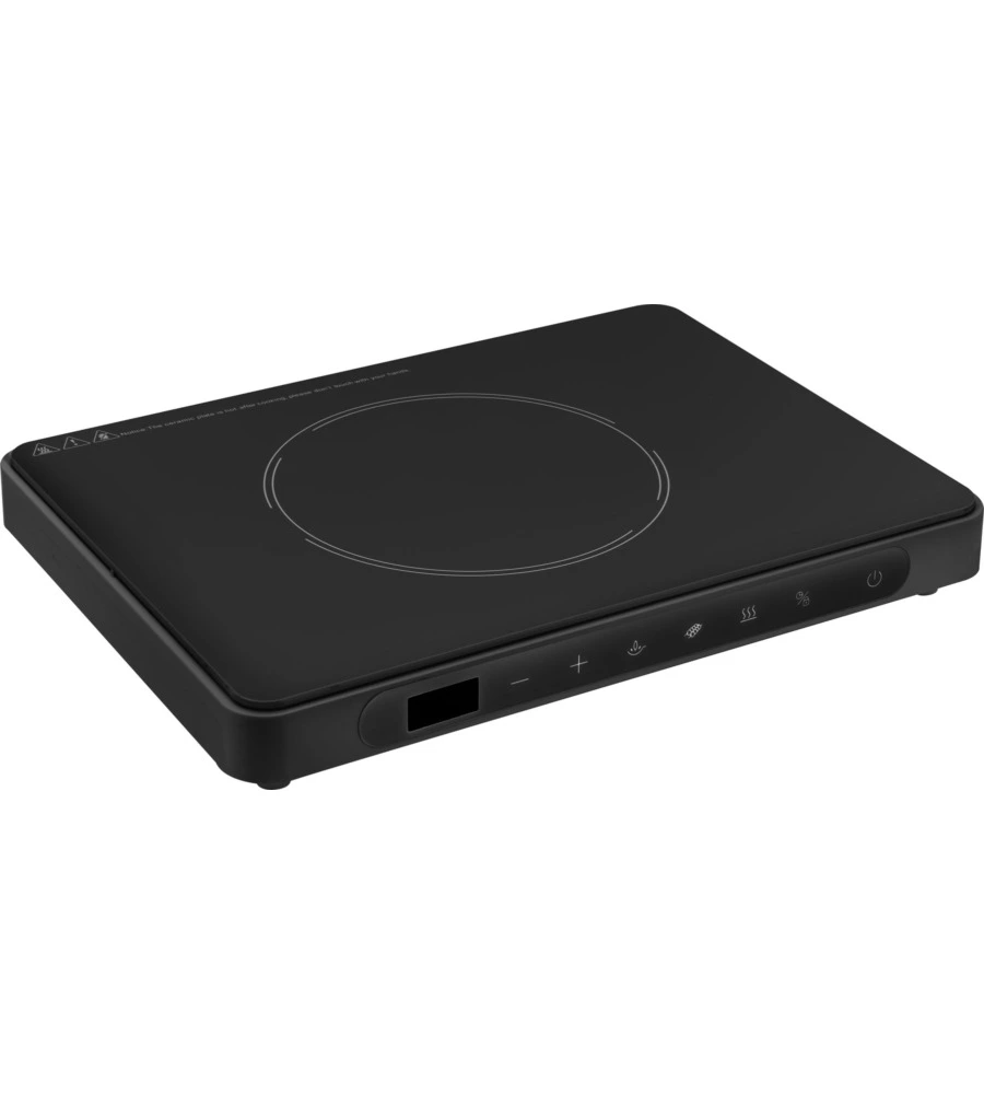FORNELLO DA CAMPEGGIO ELETTRICO BRUNNER "HOT POINT INDUCTION" IN VETROCERAMICA CON GRILL UNICO 37X27X4,8 CM