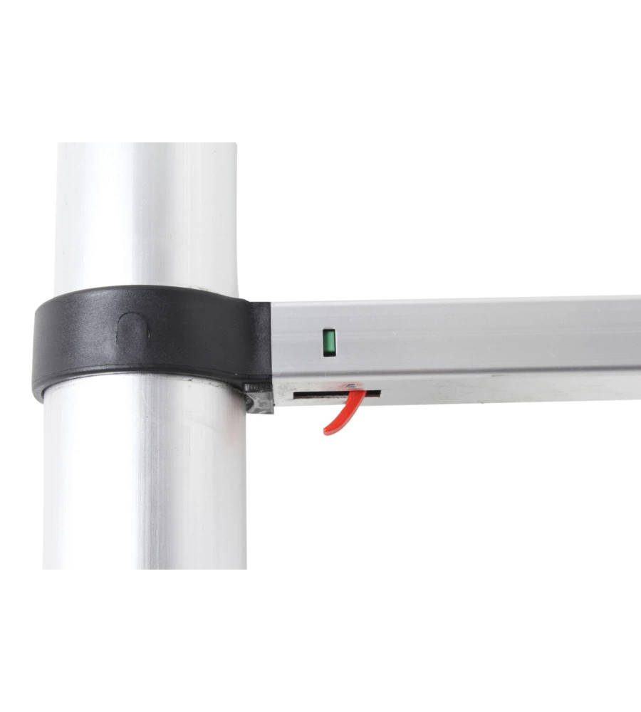 SCALA TELESCOPICA BRUNNER "LADDY AIR" IN ALLUMINIO CON PIEDINI ANTISCIVOLO E CHIUSURA SERVOASSISTITA, 293X47X8,4 CM