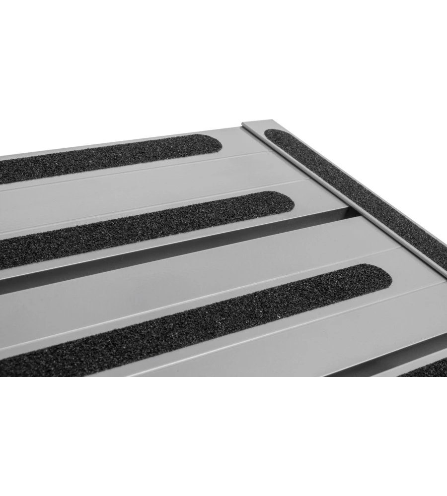 GRADINO D'INGRESSO PER VEICOLI BRUNNER "GO STEP NG" IN ALLUMINIO CON GAMBE PIEGHEVOLI, COLORE GRIGIO
