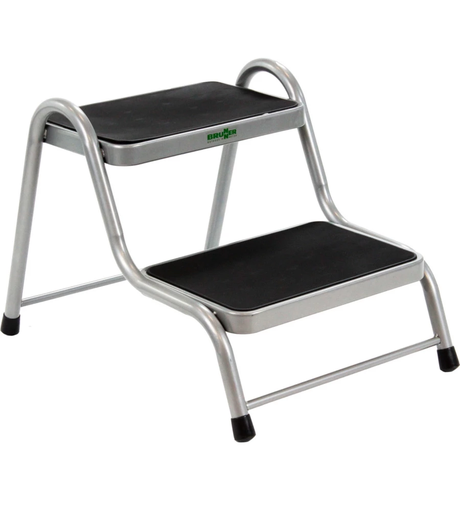 GRADINO D'INGRESSO PER VEICOLI BRUNNER "KING STEP DOUBLE" IN ACCIAIO, COLORE GRIGIO