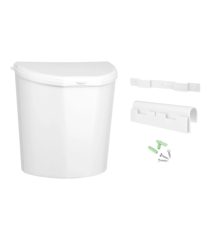 CESTINO PORTARIFIUTI PER CARAVAN BRUNNER "PILLAR XL" BIANCO 31,5X18X31,5 CM