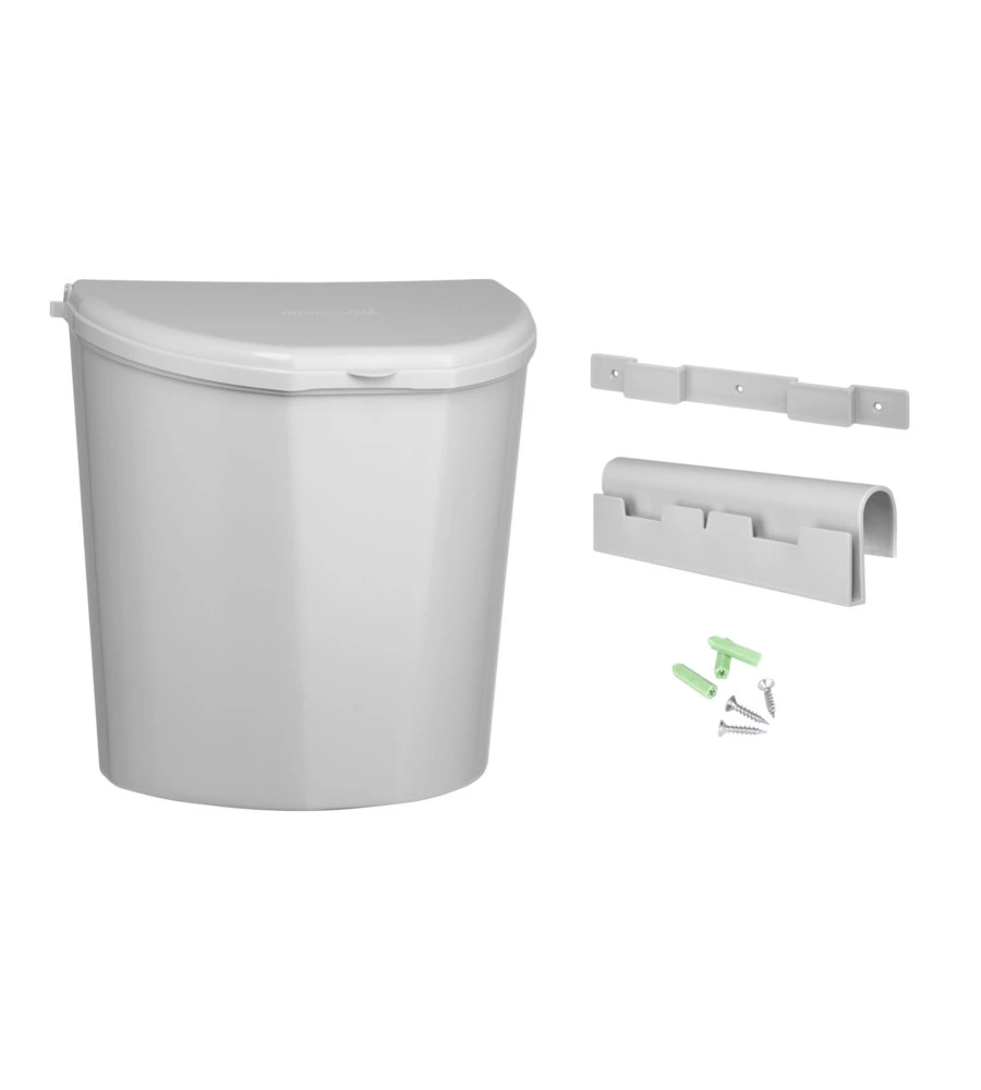 CESTINO PORTARIFIUTI PER CARAVAN BRUNNER "PILLAR XL" GRIGIO 31,5X18X31,5 CM