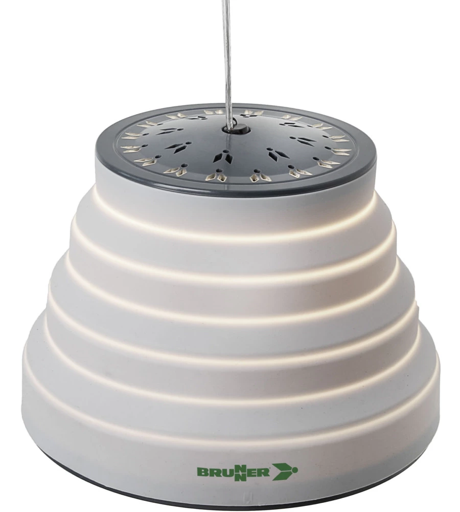 LAMPADA A SOSPENSIONE LED FOLD-AWAY DA CAMPEGGIO BRUNNER "SYRMA LED" GRIGIO 520 LUMEN