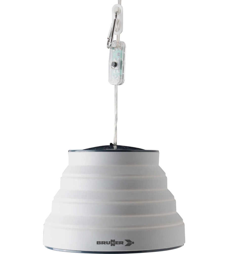 LAMPADA A SOSPENSIONE LED FOLD-AWAY DA CAMPEGGIO BRUNNER "SYRMA LED" GRIGIO 520 LUMEN