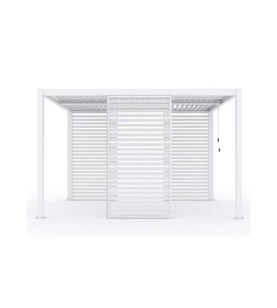 PANNELLO SINGOLO FISSO PER PERGOLE RIVIERA "BLIND" IN ALLUMINIO BIANCO 123X238 CM