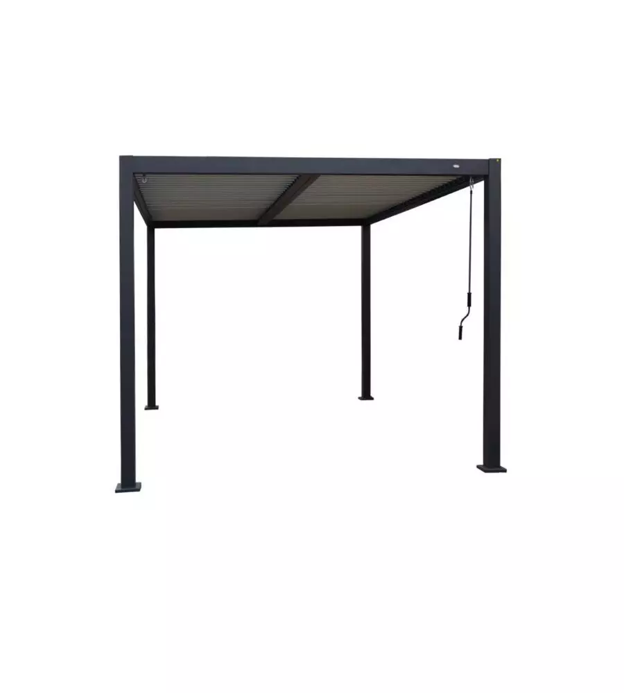 PERGOLA BIOCLIMATICA RIVIERA "SOLANUM PLUS" IN ALLUMINIO ANTRACITE 3X4X2,4 MT