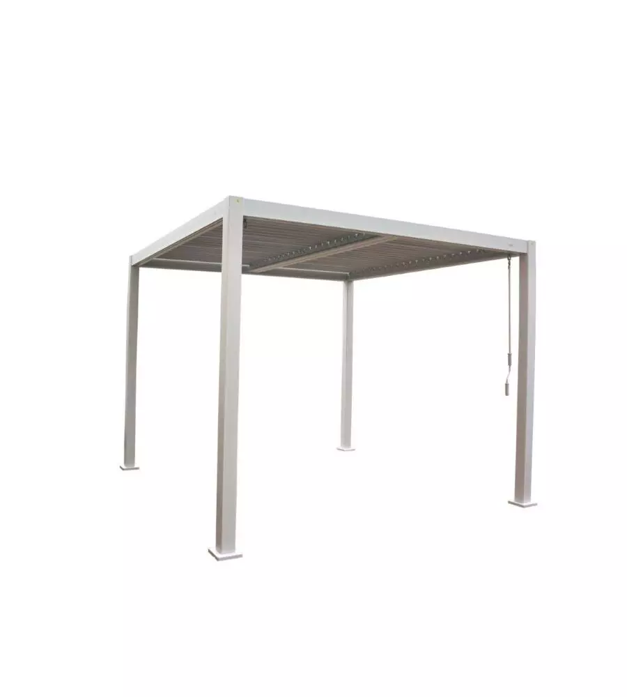PERGOLA BIOCLIMATICA RIVIERA "SOLANUM PLUS" IN ALLUMINIO BIANCO 3X4X2,4 MT