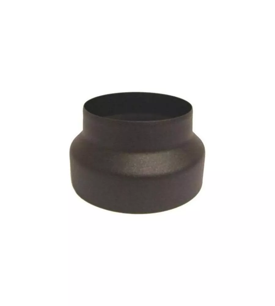 RIDUZIONE PER TUBO IN ACCIAIO SMALTATO NERO OPACO, DIAMETRO 12-10 CM