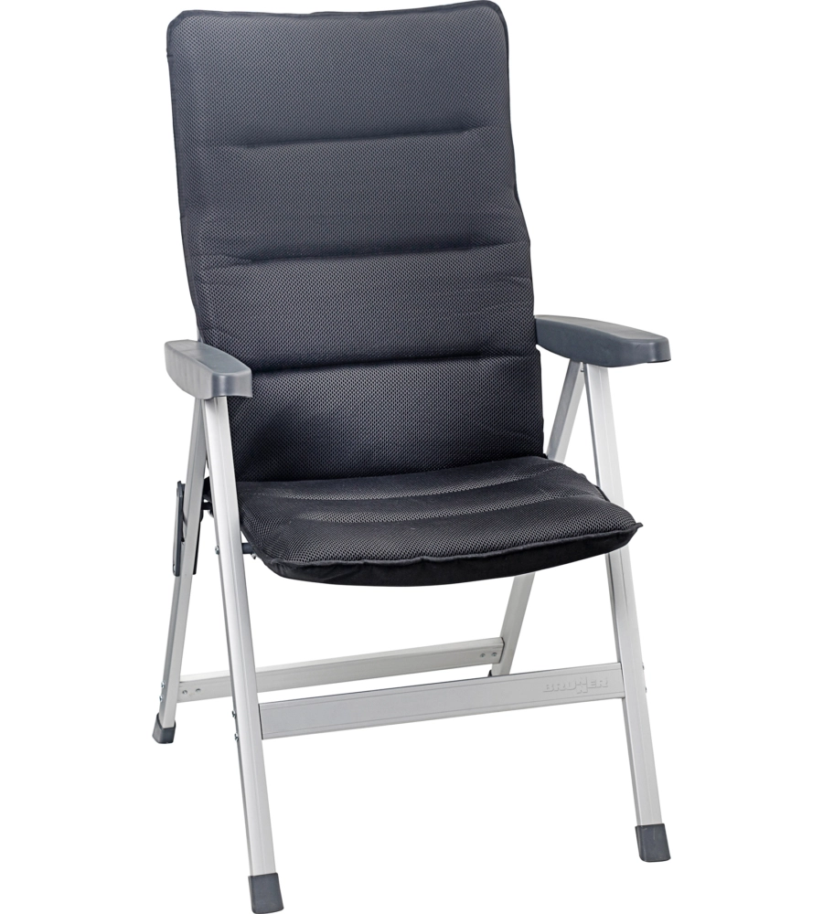 SEDIA DA CAMPEGGIO RECLINABILE BRUNNER "SKYE ARIA" IN ALLUMINIO E PP NERO 69X62X109 CM
