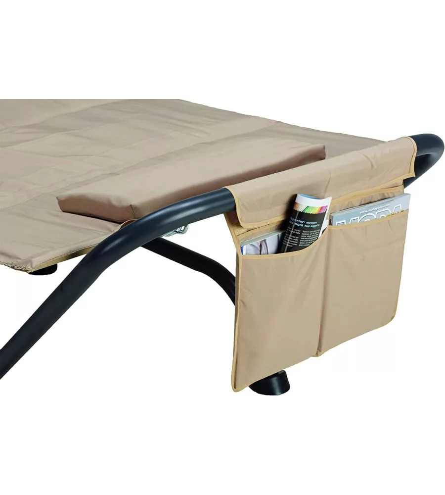AMACA DA ESTERNO ESSENZA "MALDIVE" CON SUPPORTO IN ACCIAIO E PVC COLORE BEIGE 230X98X82 CM