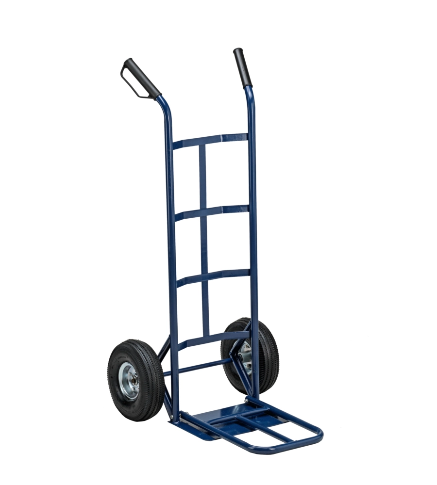 CARRELLO PER TRASPORTO CON RUOTE PNEUMATICHE E PORTATA MASSIMA DI 250 KG ESSENZA 55X68X116 CM
