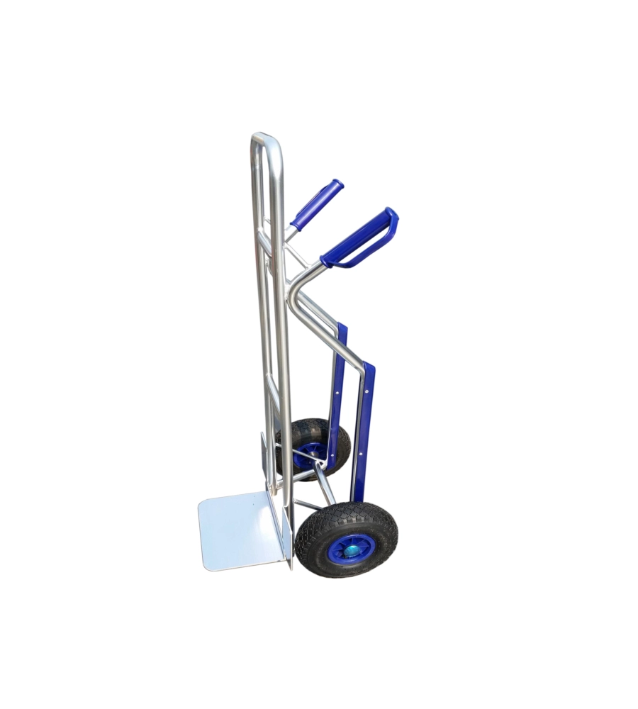 CARRELLO TRASPORTO PER PACCHI ESSENZA IN ALLUMINIO CON PORTATA MASSIMA 150 KG 48X49X117 CM