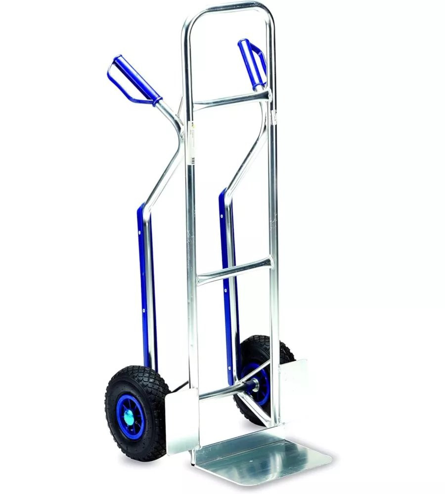 CARRELLO TRASPORTO PER PACCHI ESSENZA IN ALLUMINIO CON PORTATA MASSIMA 150 KG 48X49X117 CM