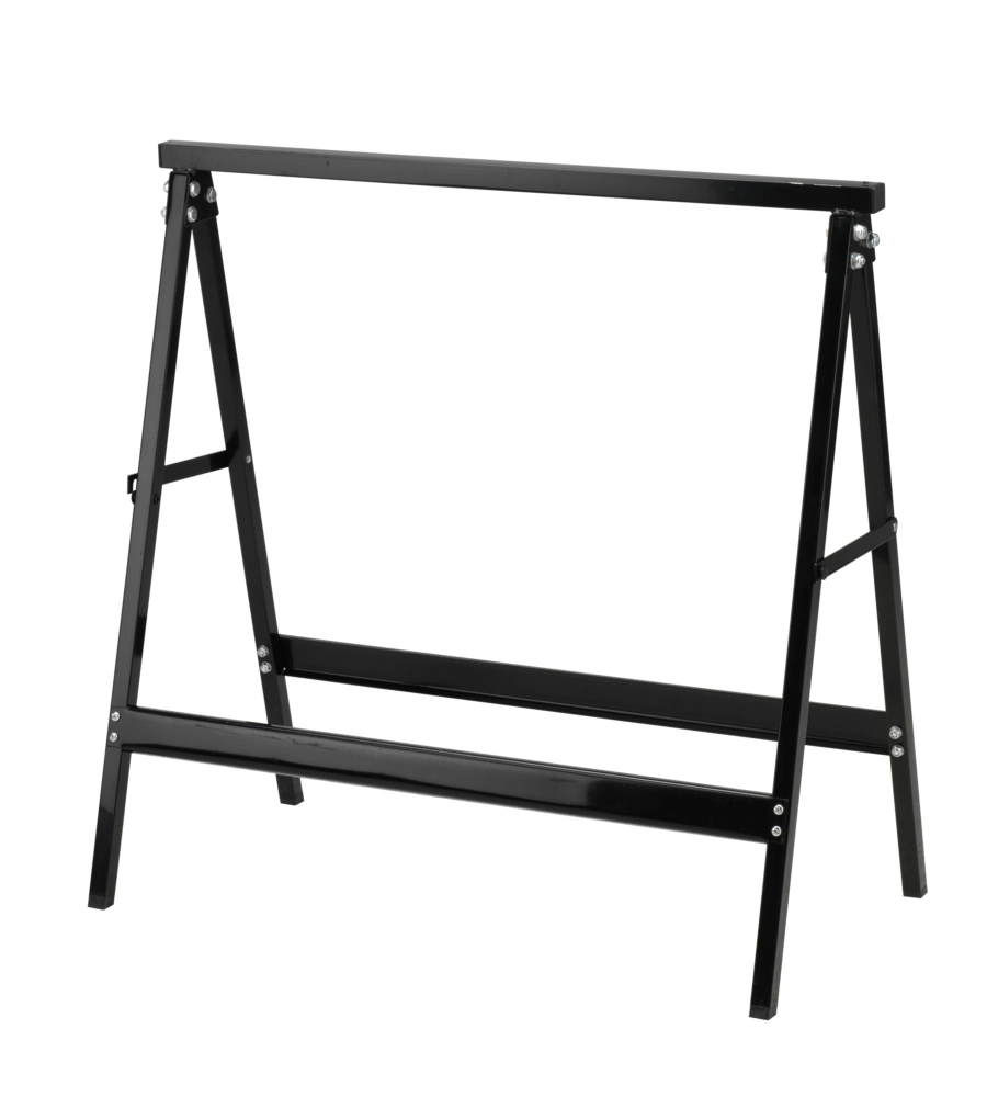 CAVALLETTO DA LAVORO PIEGHEVOLE ESSENZA IN ACCIAIO COLORE NERO CON PORTATA MASSIMA DI 100 KG 37X78X76 CM