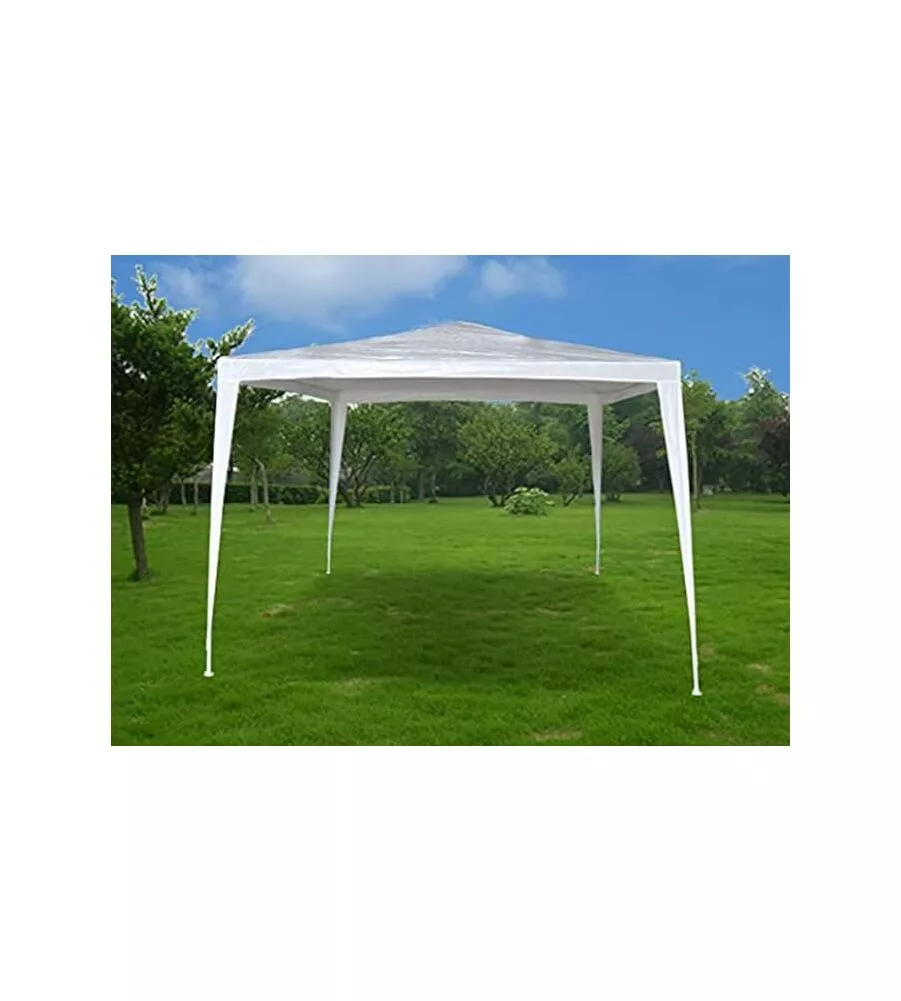 GAZEBO DA ESTERNO ESSENZA "FACILE" IN ACCIAIO COLORE BIANCO 3X4 METRI
