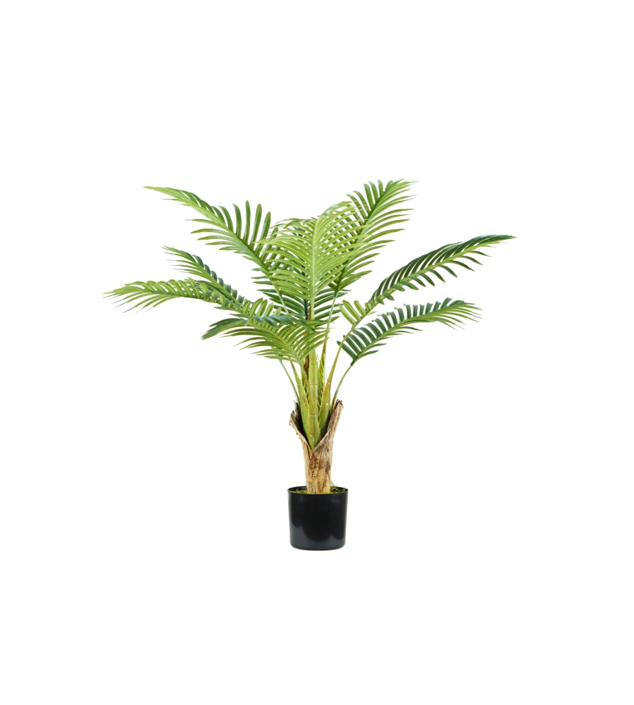 PIANTA DI PALMA ARECA IN POLIETILENE CON 9 FOGLIE, 90 CM
