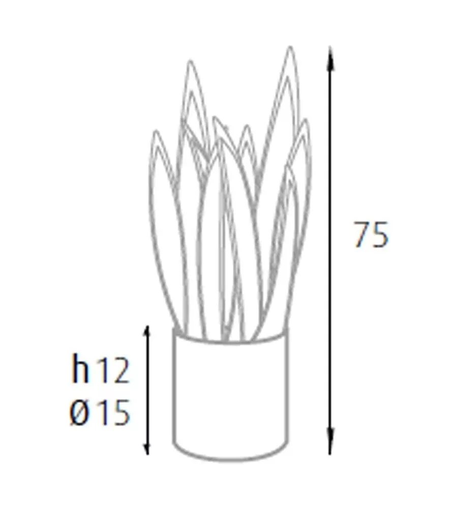 PIANTA DI SANSEVIERIA IN POLIETILENE CON 21 FOGLIE, 75 CM
