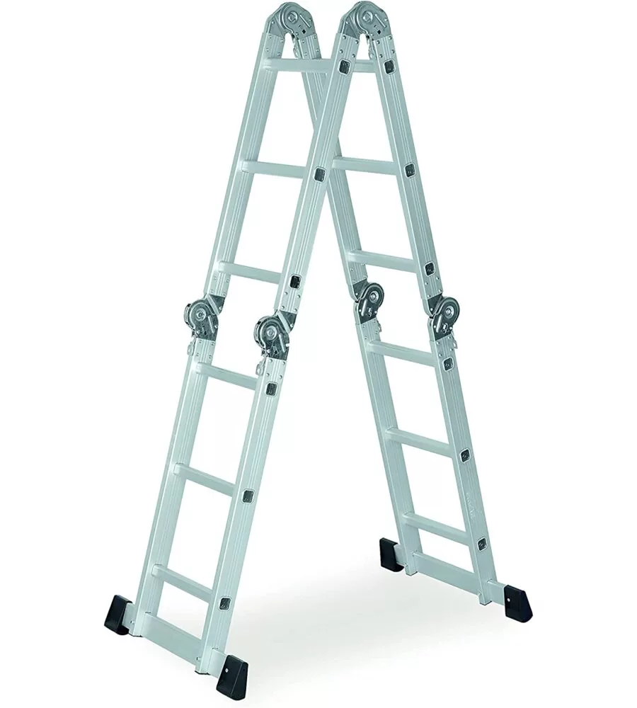 SCALA MULTIFUNZIONE ESSENZA "EVEREST 4X3" IN ALLUMINIO CON PORTATA MASSIMA 150 KG 27X35X92 CM