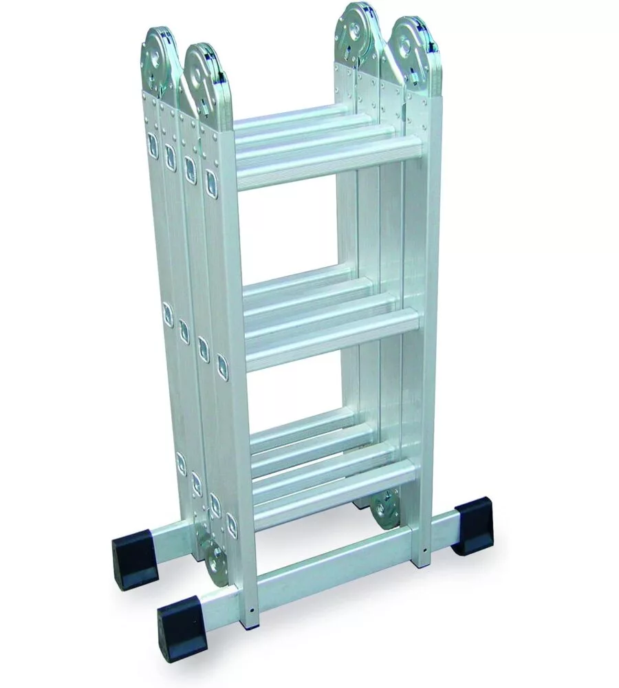 SCALA MULTIFUNZIONE ESSENZA "EVEREST 4X3" IN ALLUMINIO CON PORTATA MASSIMA 150 KG 27X35X92 CM