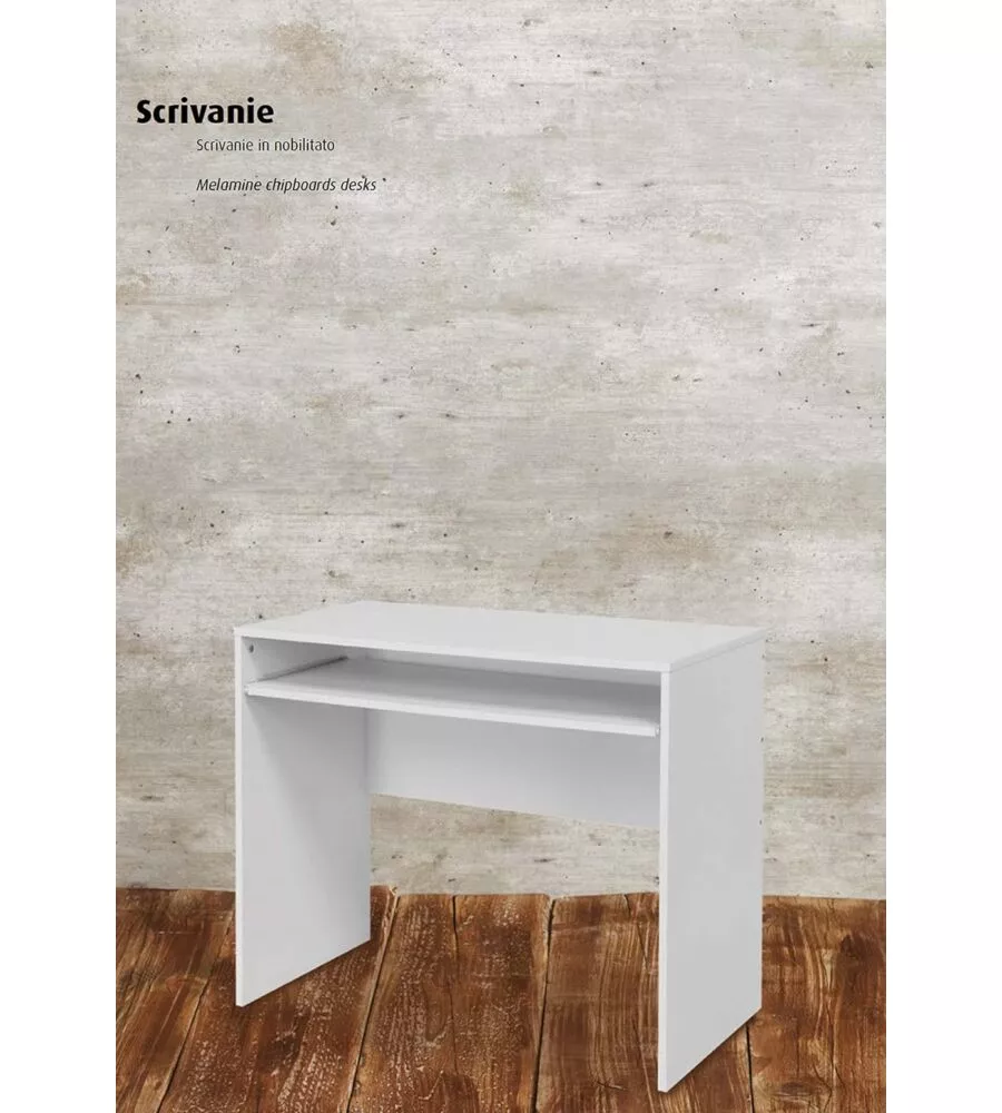 SCRIVANIA CON PIANO ESTRAIBILE COLORE BIANCO ARMONIA 90X45X74 CM
