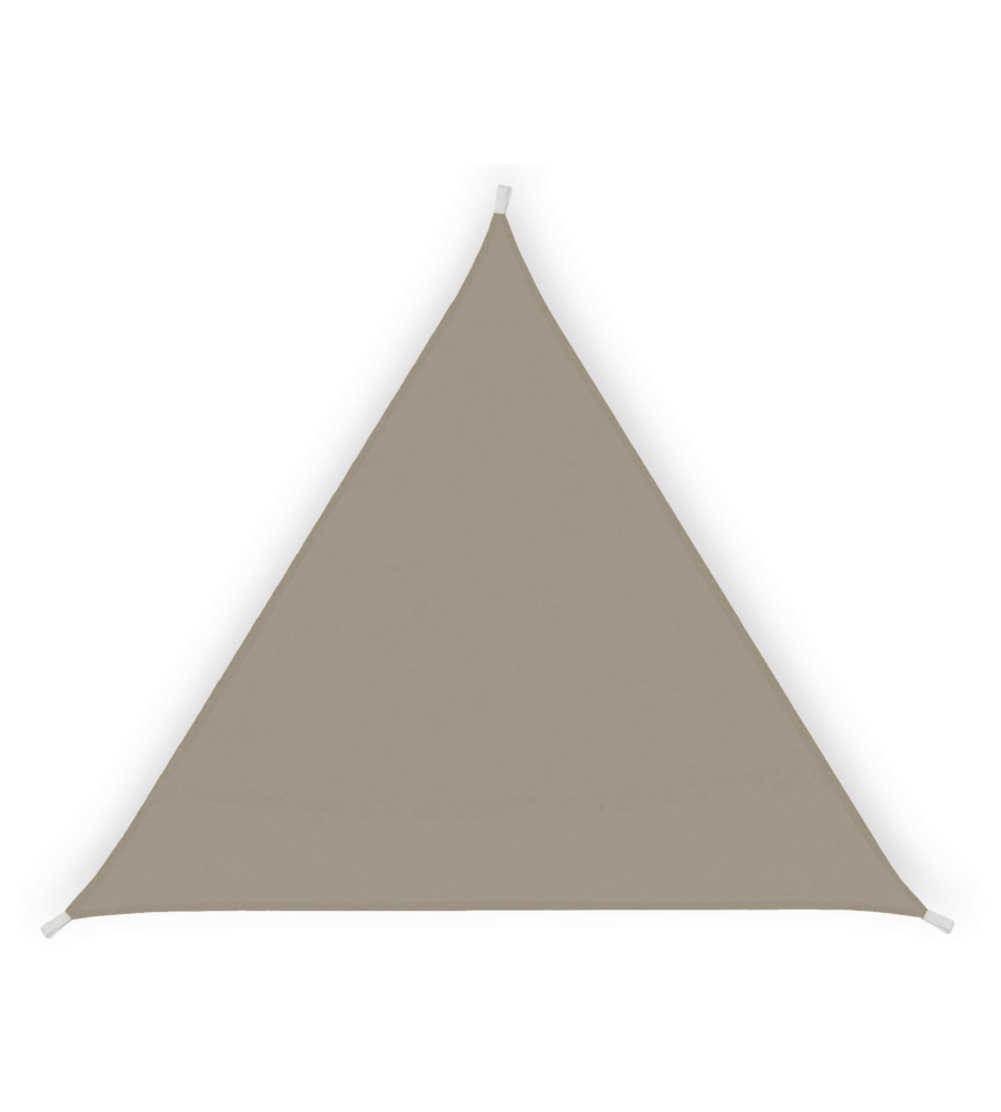 TENDA VELA DA ESTERNO TRIANGOLARE OMBREGGIANTE ESSENZA POLIESTERE COLORE TORTORA  5X5X5 METRI