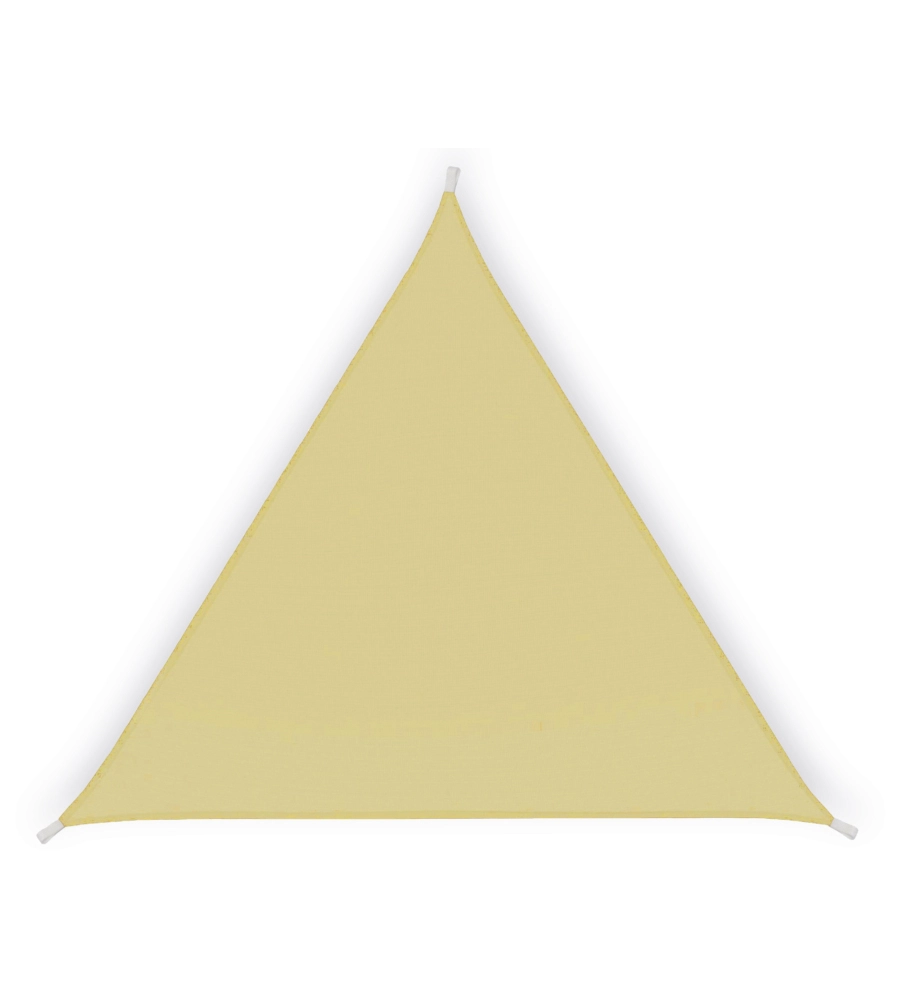 TENDA VELA DA ESTERNO TRIANGOLARE OMBREGGIANTE IN POLIESTERE COLORE BEIGE ESSENZA 5X5X5 METRI