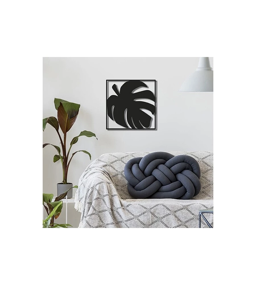 DECORAZIONE IN METALLO DA MURO "LEAF", 27,5X27,5 CM