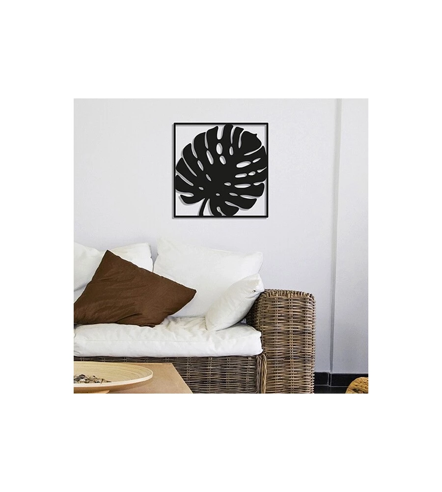 DECORAZIONE IN METALLO DA MURO "LEAF", 27,5X27,5 CM