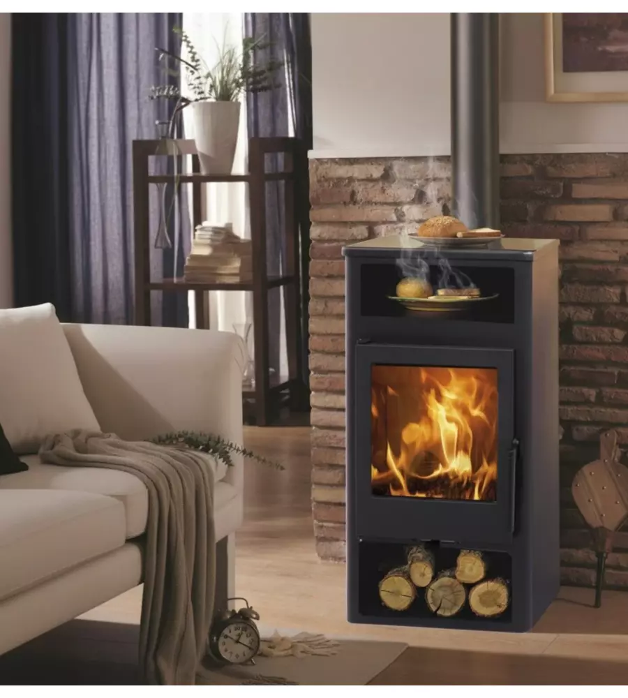 Stufa a legna Panadero "Aurora" grigio 5,9 kW