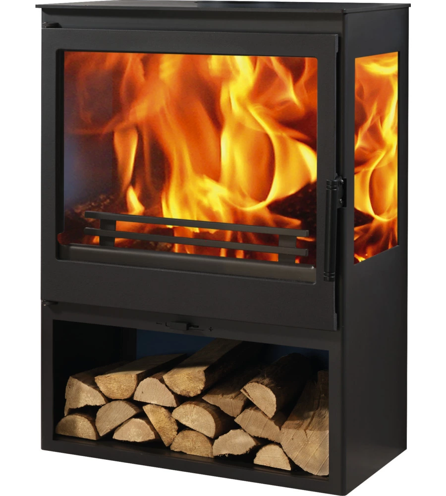 STUFA A LEGNA PANADERO "ONIX 3V" GRIGIO 7,1 KW