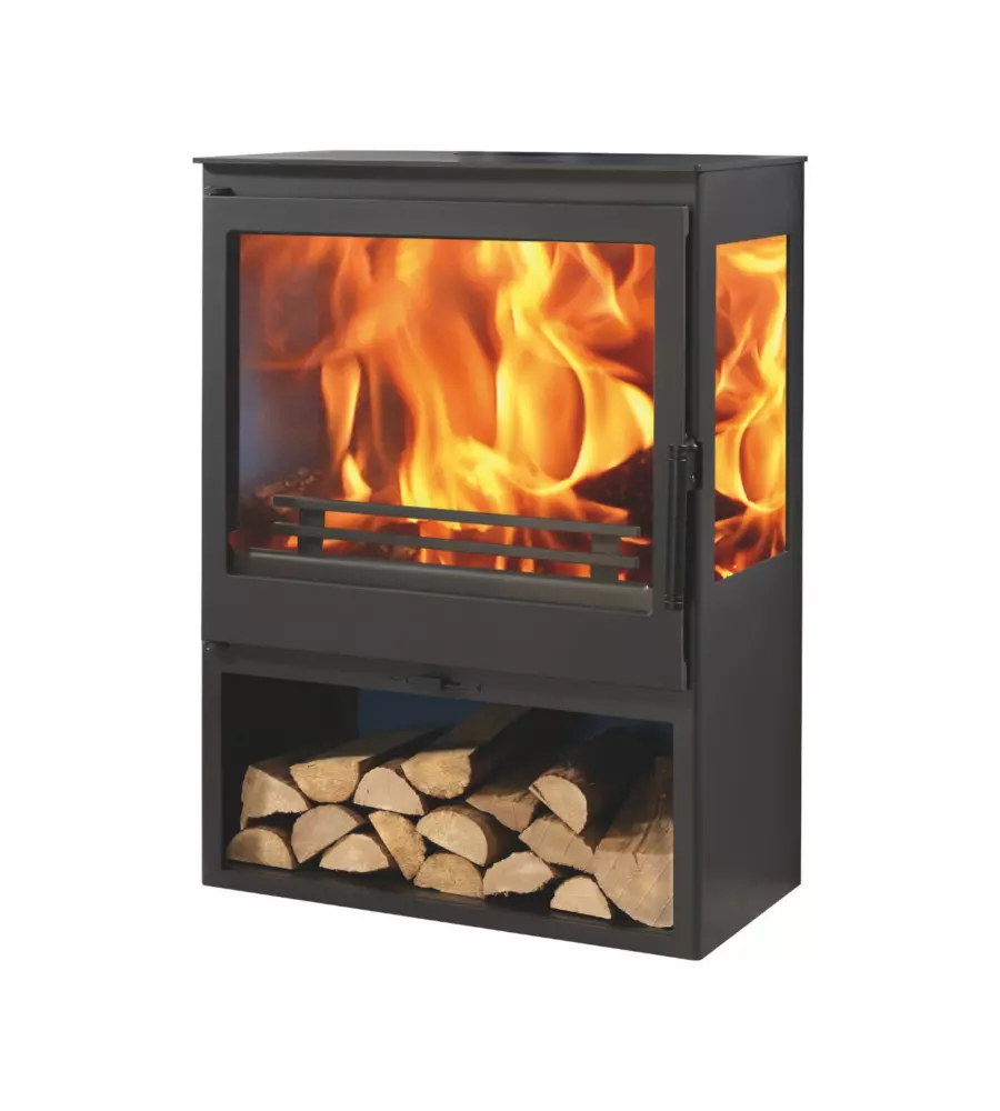 Stufa a legna Panadero "Onix 3V" grigio 7,8 kW