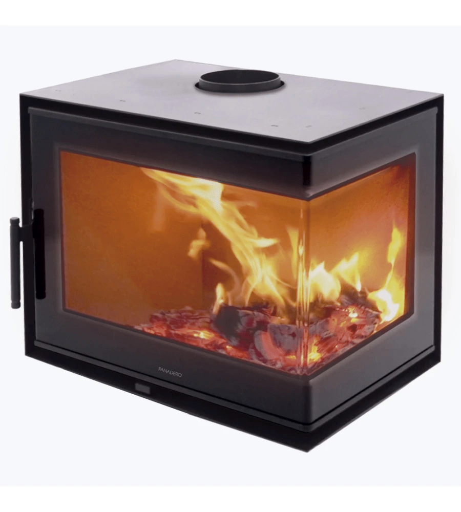 INSERTO A LEGNA ANGOLARE PANADERO "HOGAR DER" ANTRACITE 5,9 KW