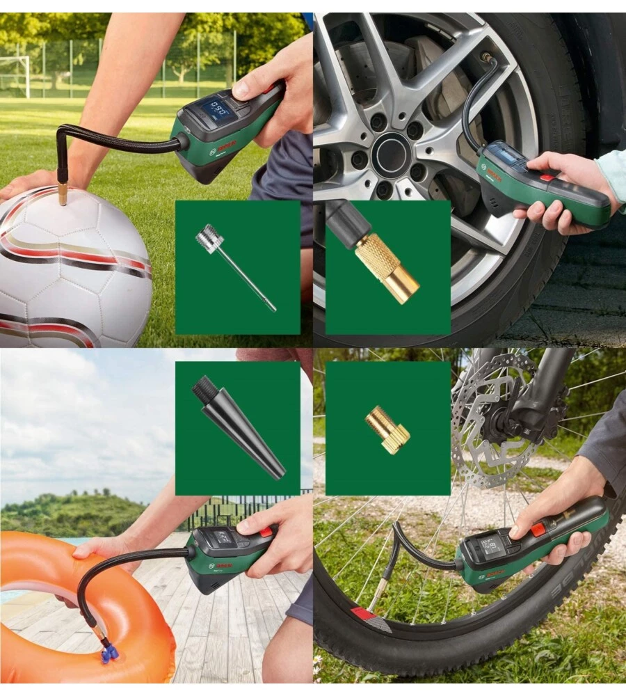 Compressore TPDL Per Batteria Bosch 18V – Pompa Auto 150 PSI Con Spegnimento Automatico E LED
