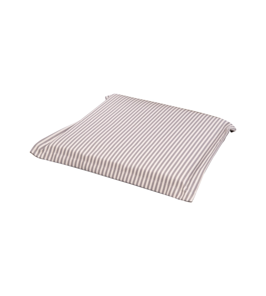CUSCINO PER SEDIA DA ESTERNO CON FANTASIA A RIGHE ECRU, 38X38XH2.5 CM