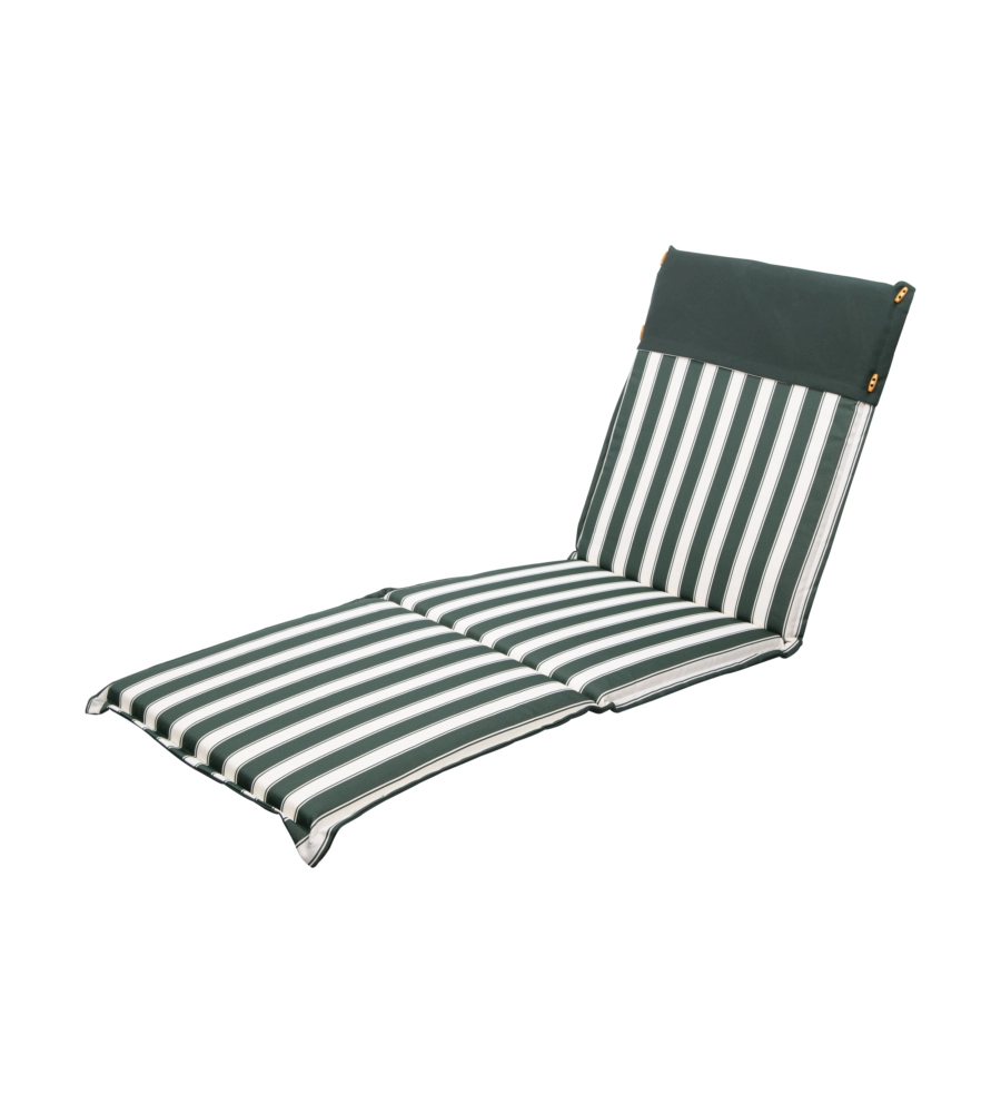 CUSCINO PER SDRAIO DA ESTERNO A RIGHE VERDI, 57X185X2,5 CM