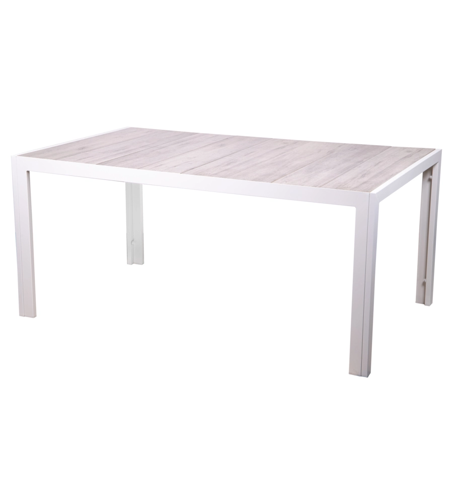 TAVOLO DA ESTERNO "GINGER" IN ALLUMINIO, COLORE GRIGIO, 165X100XH74 CM
