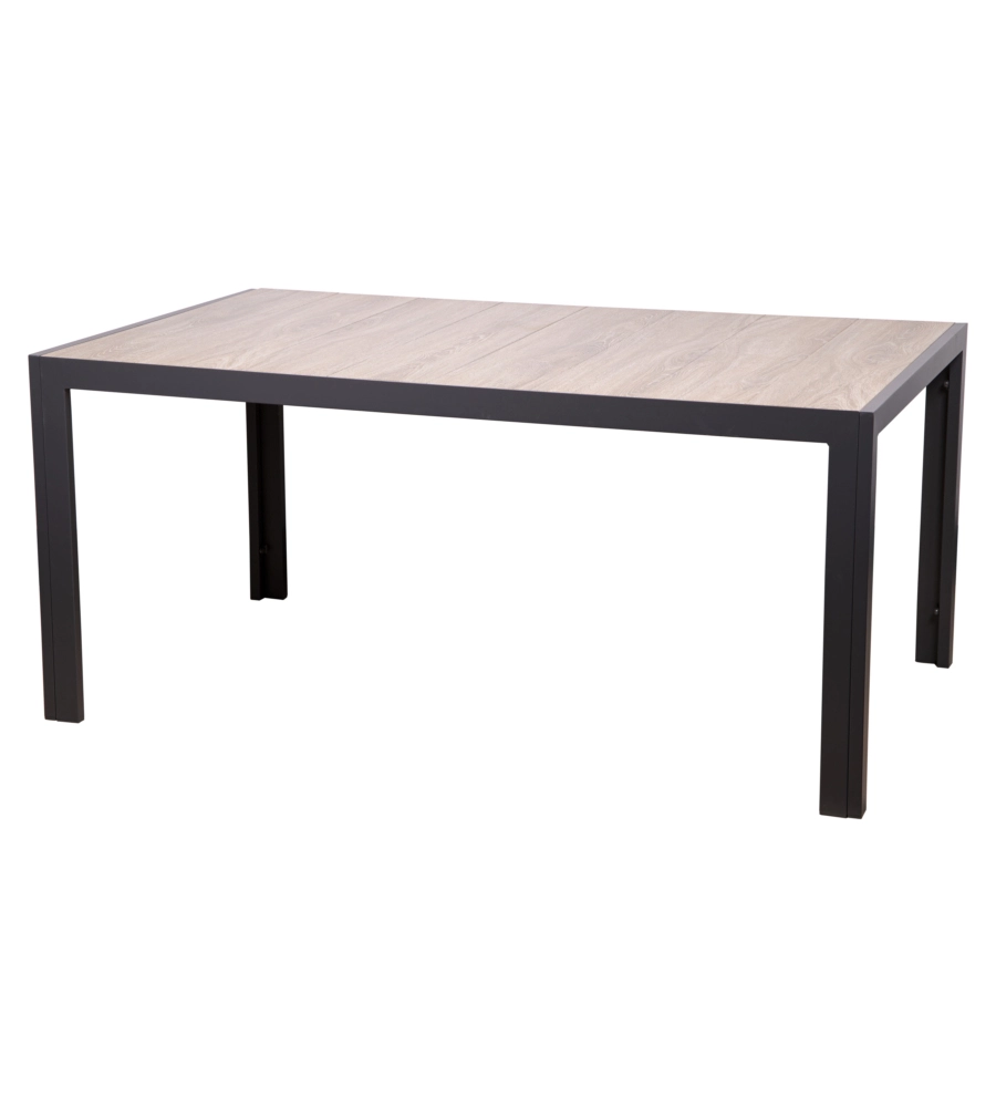 TAVOLO DA ESTERNO "GINGER" IN ALLUMINIO COLORE NATURALE, 165X100XH74 CM