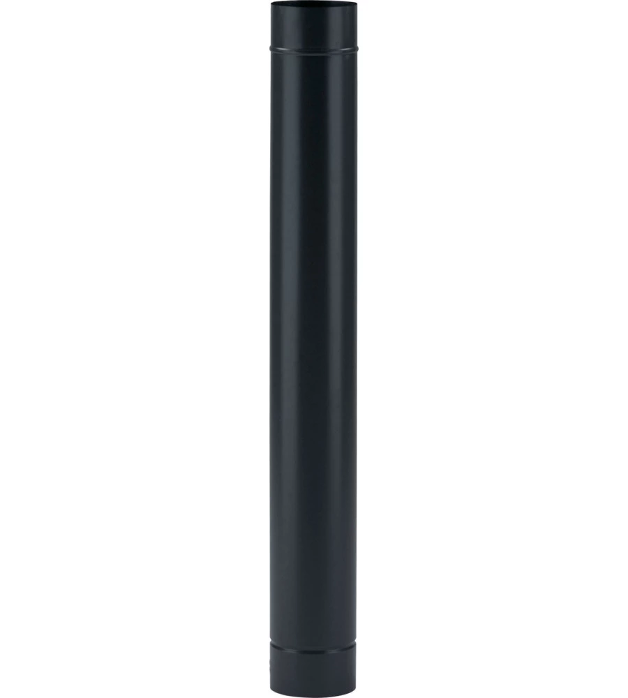 TUBO DRITTO ALA SMALBO IN ACCIAIO SMALTATO VERNICIATO NERO OPACO, 13X25 CM