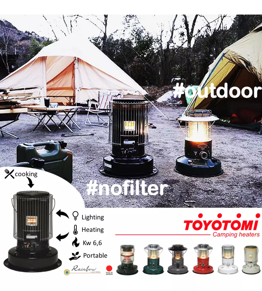 STUFA A COMBUSTIBILE LIQUIDO OUTDOOR "TOYOTOMI KS 53" NERO 5,3 KW