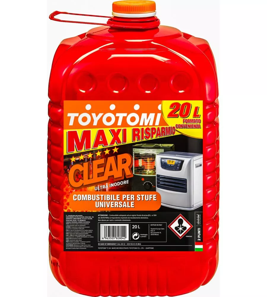 COMBUSTIBILE LIQUIDO "TOYOTOMI CLEAR", 20 LITRI