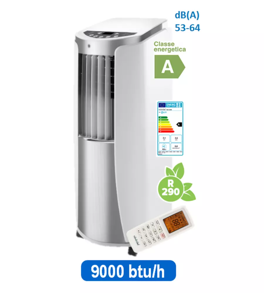 CONDIZIONATORE MOBILE "TOYOTOMI TAD 2226" CON WI-FI, 2,65 KW