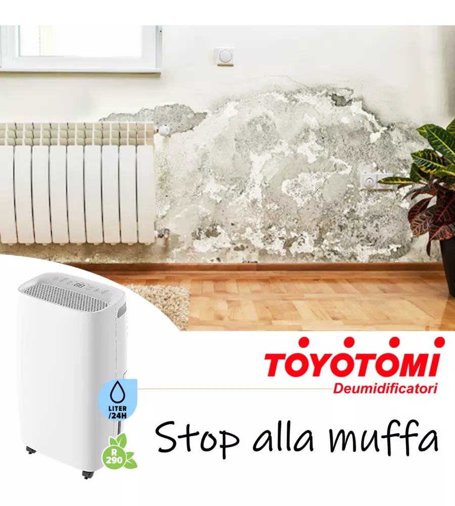 DEUMIDIFICATORE MOBILE "TD C 1412" CON DISPLAY LED, 10 LITRI