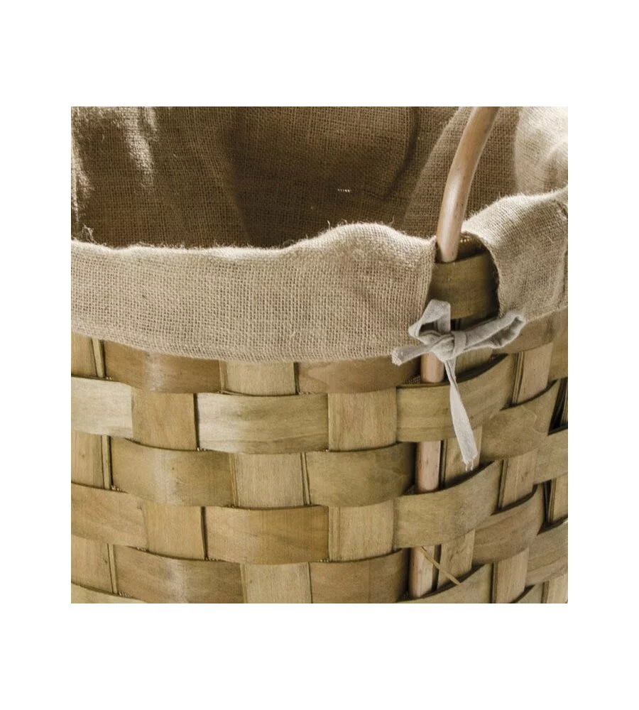 CESTA PORTALEGNA CON MANICI DIAMETRO 45 CM, ALTEZZA 41-55 CM
