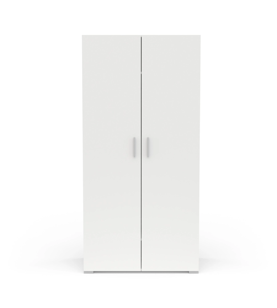 ARMADIO "IZZY" 2 ANTE BIANCO OPACO, 90,3X51,7X185,7 CM