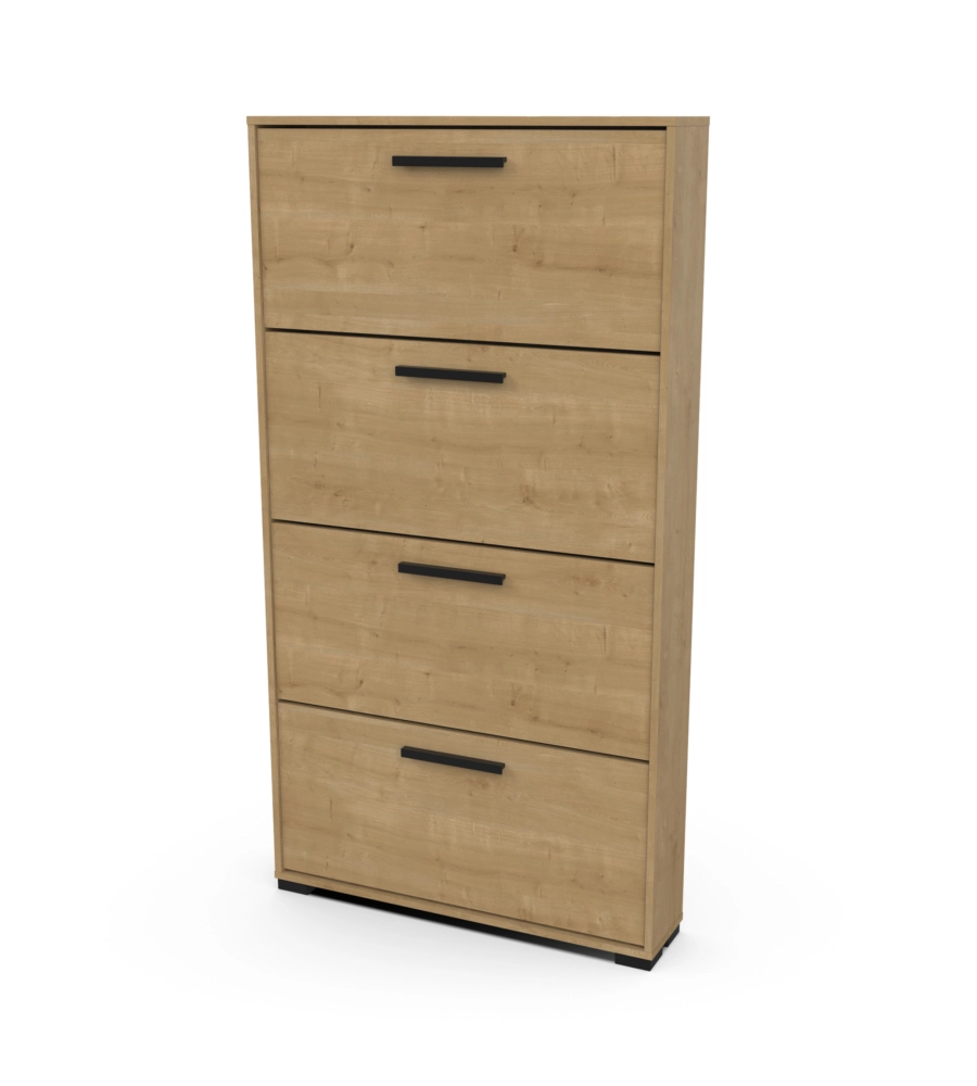 SCARPIERA "IZZY" QUERCIA CON 4 ANTE, 80,8X17,8X151,7 CM