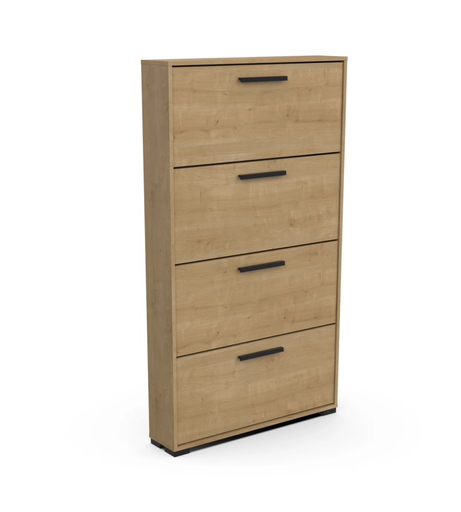 SCARPIERA "IZZY" QUERCIA CON 4 ANTE, 80,8X17,8X151,7 CM