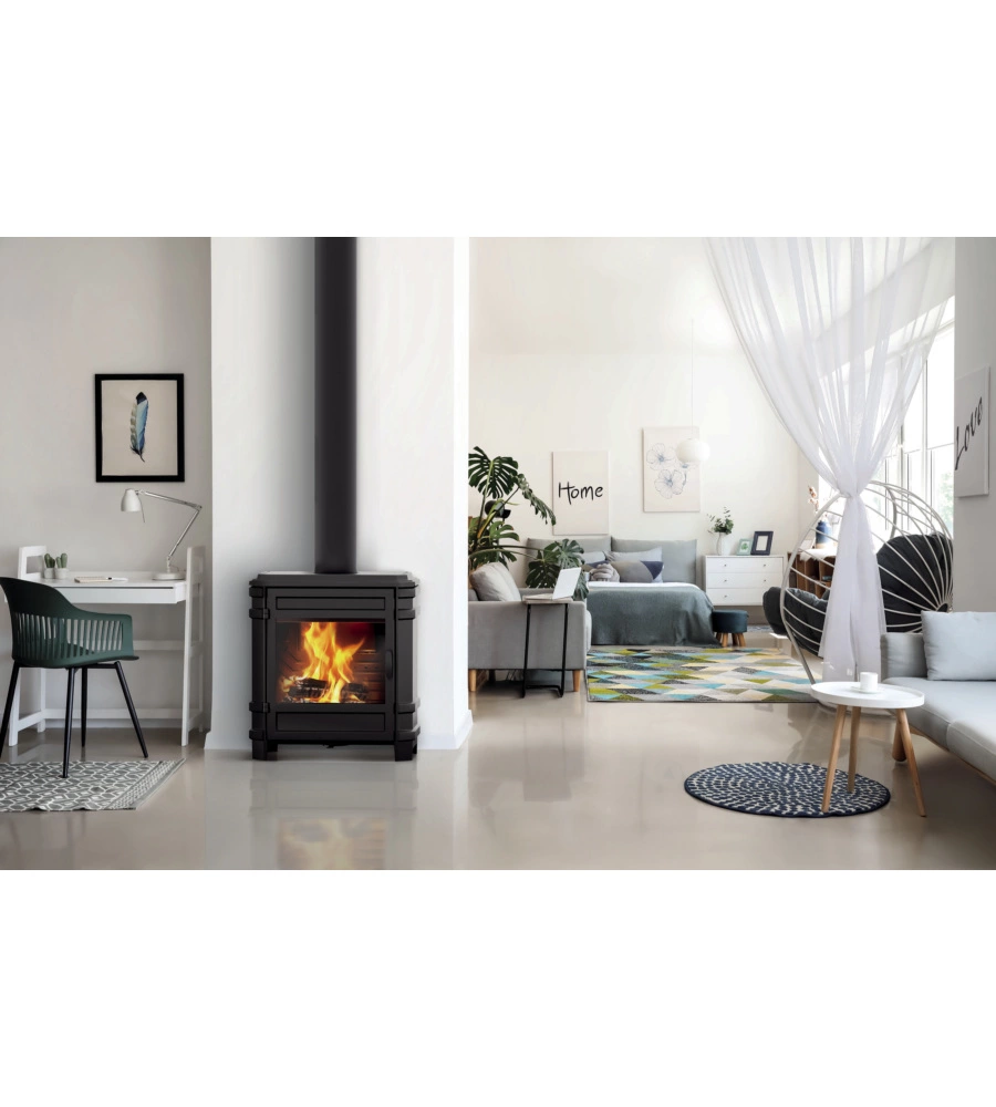 STUFA A LEGNA INVICTA "VOSGES" IN GHISA ANTRACITE 8 KW