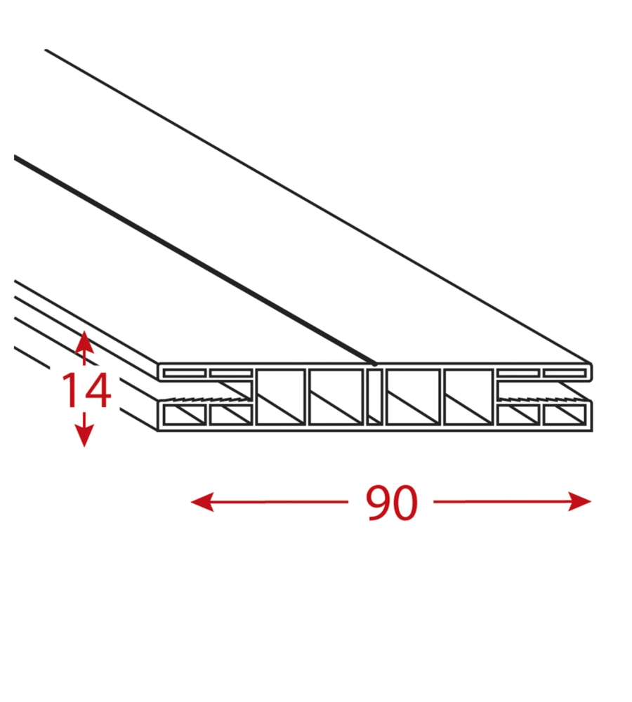 KIT TELAIO PER PORTE FORTE "MODULO" BIANCO 110X220 CM