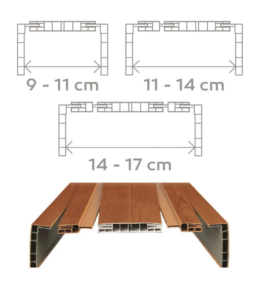 KIT TELAIO PER PORTE FORTE "MODULO" GRIGIO 110X220 CM